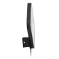 GloboStar® LENA 61079 Φωτιστικό Τοίχου - Απλίκα Design LED CCT 12W 1440lm 300° AC 220-240V - Εναλλαγή Φωτισμού μέσω Διακόπτη On/Off All In One Ψυχρό 6000k+Φυσικό 4500k+Θερμό 2700k Μ25 x Π5.5 x Υ29.5cm - Μαύρο