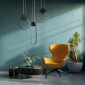 GloboStar® MARY 61082 Κρεμαστό Φωτιστικό Οροφής Design LED CCT 12W 1440lm 300° AC 220-240V - Εναλλαγή Φωτισμού μέσω Διακόπτη On/Off All In One Ψυχρό 6000k+Φυσικό 4500k+Θερμό 2700k Μ20 x Π2.3 x Υ28.5cm - Μαύρο