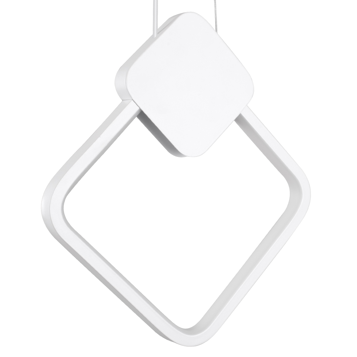 GloboStar® MARY 61083 Κρεμαστό Φωτιστικό Οροφής Design LED CCT 12W 1440lm 300° AC 220-240V - Εναλλαγή Φωτισμού μέσω Διακόπτη On/Off All In One Ψυχρό 6000k+Φυσικό 4500k+Θερμό 2700k Μ20 x Π2.3 x Υ28.5cm - Λευκό
