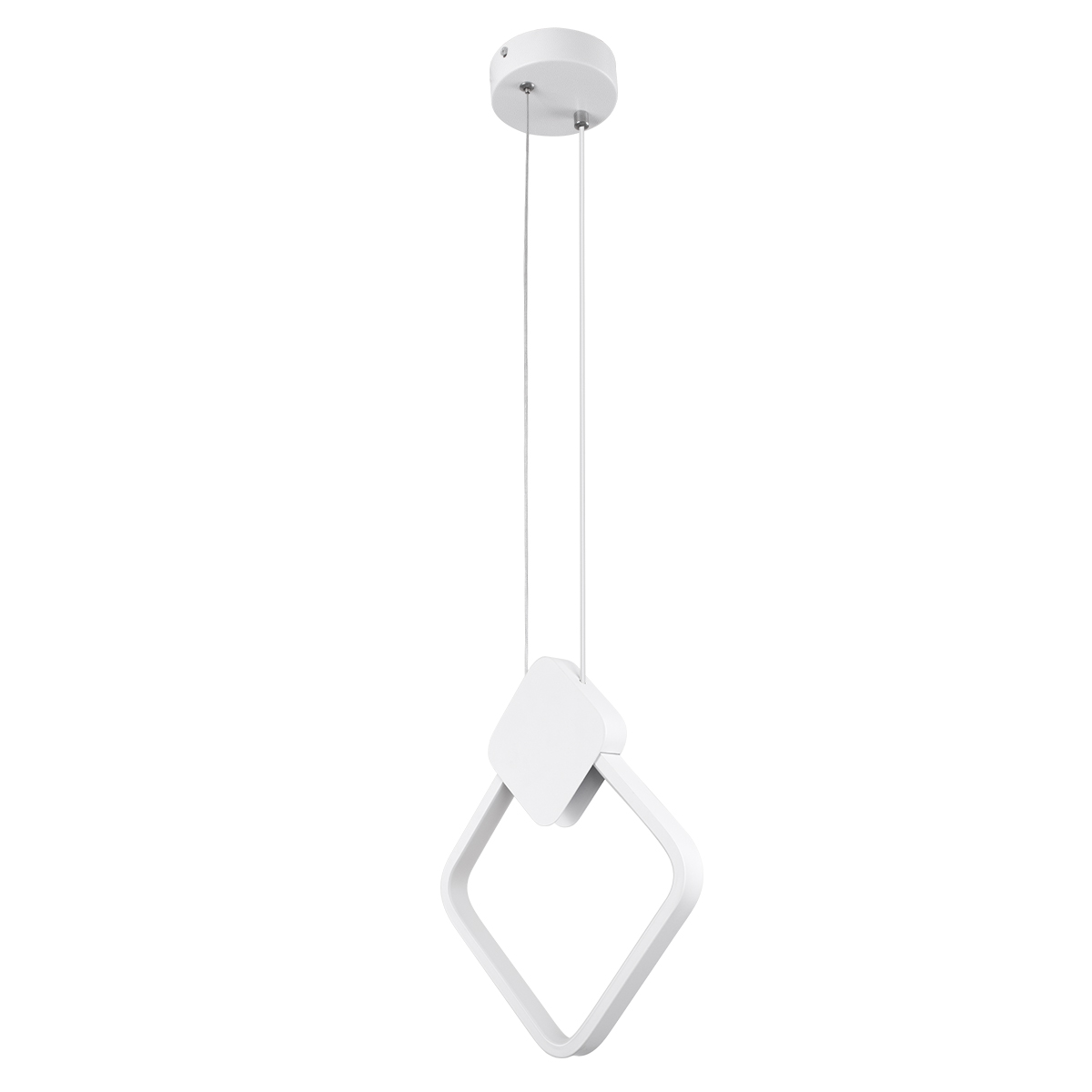 GloboStar® MARY 61083 Κρεμαστό Φωτιστικό Οροφής Design LED CCT 12W 1440lm 300° AC 220-240V - Εναλλαγή Φωτισμού μέσω Διακόπτη On/Off All In One Ψυχρό 6000k+Φυσικό 4500k+Θερμό 2700k Μ20 x Π2.3 x Υ28.5cm - Λευκό