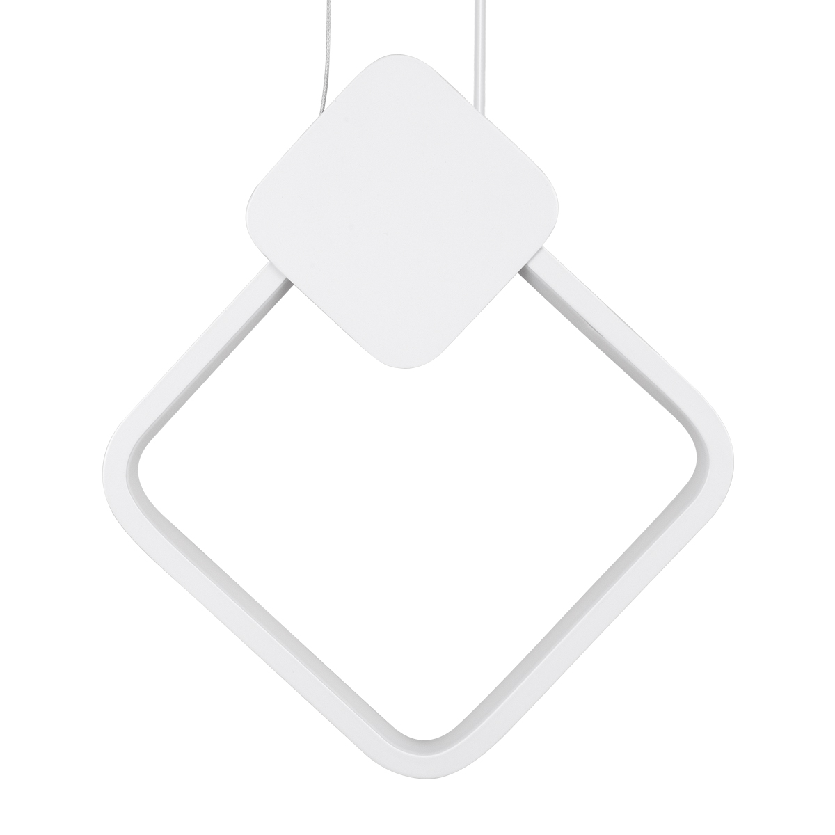 GloboStar® MARY 61083 Κρεμαστό Φωτιστικό Οροφής Design LED CCT 12W 1440lm 300° AC 220-240V - Εναλλαγή Φωτισμού μέσω Διακόπτη On/Off All In One Ψυχρό 6000k+Φυσικό 4500k+Θερμό 2700k Μ20 x Π2.3 x Υ28.5cm - Λευκό