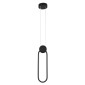 GloboStar® ILDI 61088 Κρεμαστό Φωτιστικό Οροφής Design LED CCT 12W 1440lm 300° AC 220-240V - Εναλλαγή Φωτισμού μέσω Διακόπτη On/Off All In One Ψυχρό 6000k+Φυσικό 4500k+Θερμό 2700k Μ10 x Π2.3 x Υ38cm - Μαύρο
