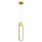 GloboStar® ILDI 61090 Κρεμαστό Φωτιστικό Οροφής Design LED CCT 12W 1440lm 300° AC 220-240V - Εναλλαγή Φωτισμού μέσω Διακόπτη On/Off All In One Ψυχρό 6000k+Φυσικό 4500k+Θερμό 2700k Μ10 x Π2.3 x Υ38cm - Χρυσό Βούρτσας