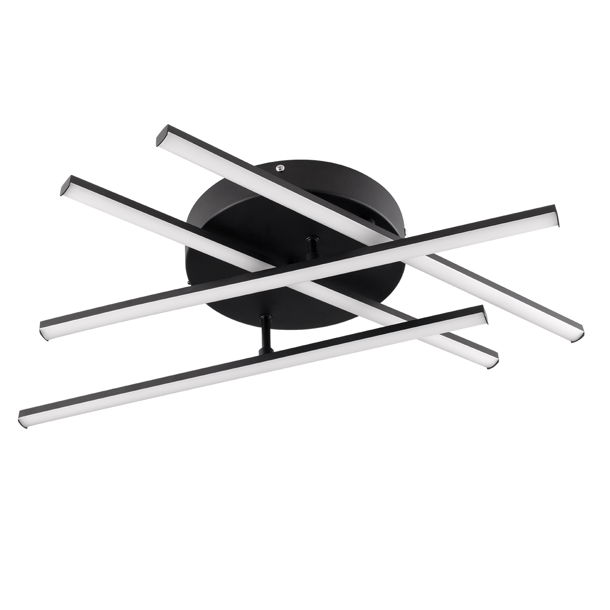 GloboStar® DRACO 61095 Φωτιστικό Οροφής Γραμμικό Linear Design LED CCT 60W 7380lm 120° AC 220-240V - Εναλλαγή Φωτισμού μέσω Τηλεχειριστηρίου All In One Ψυχρό 6000k+Φυσικό 4500k+Θερμό 2700k Dimmable Φ60 x Υ11cm - Μαύρο - 3 Years Warranty