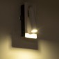 GloboStar® MANHATTAN 61098 Μοντέρνο Χωνευτό Φωτιστικό Τοίχου - Απλίκα Ξενοδοχείου Bed Side LED 3W 405lm 36° AC 220-240V - Reading Light - Μ7 x Π7 x Υ17cm - Φυσικό Λευκό 4500K - Λευκό