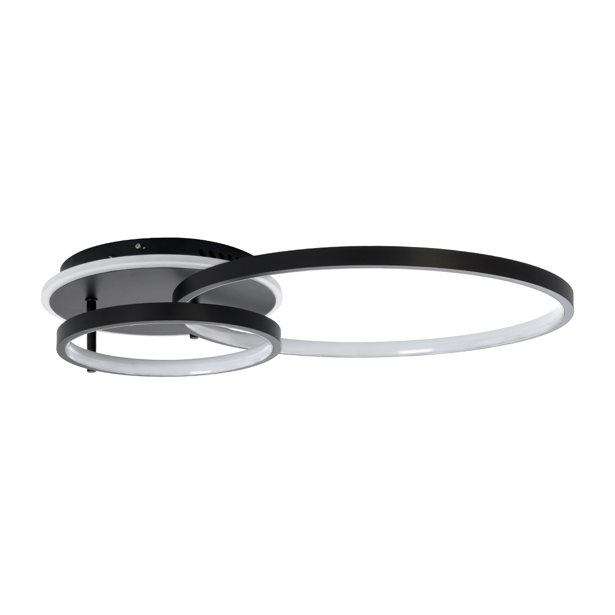 GloboStar® NEMESIS 61105 Φωτιστικό Οροφής Δαχτυλίδι-Κύκλος LED CCT 67W 7573lm 360° AC 220-240V - Εναλλαγή Φωτισμού μέσω Τηλεχειριστηρίου All In One Ψυχρό 6000k+Φυσικό 4500k+Θερμό 2700k Dimmable Φ25+45cm+BackLight - Μαύρο - 3 Years Warranty