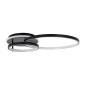 GloboStar® NEMESIS 61105 Φωτιστικό Οροφής Δαχτυλίδι-Κύκλος LED CCT 67W 7573lm 360° AC 220-240V - Εναλλαγή Φωτισμού μέσω Τηλεχειριστηρίου All In One Ψυχρό 6000k+Φυσικό 4500k+Θερμό 2700k Dimmable Φ25+45cm+BackLight - Μαύρο - 3 Years Warranty