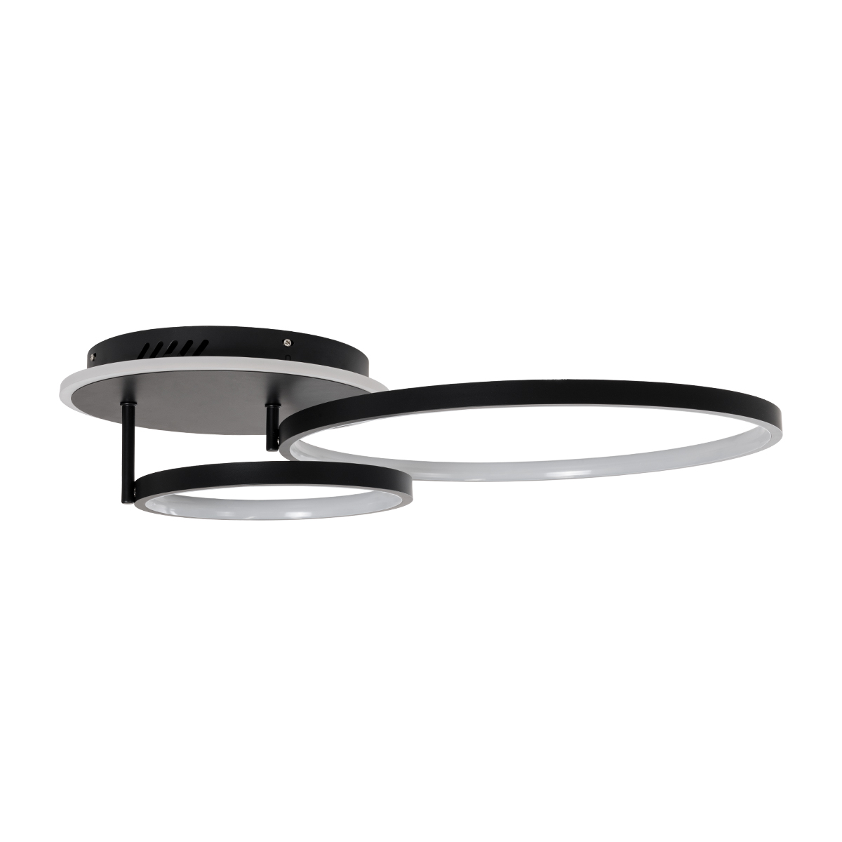 GloboStar® NEMESIS 61105 Φωτιστικό Οροφής Δαχτυλίδι-Κύκλος LED CCT 67W 7573lm 360° AC 220-240V - Εναλλαγή Φωτισμού μέσω Τηλεχειριστηρίου All In One Ψυχρό 6000k+Φυσικό 4500k+Θερμό 2700k Dimmable Φ25+45cm+BackLight - Μαύρο - 3 Years Warranty