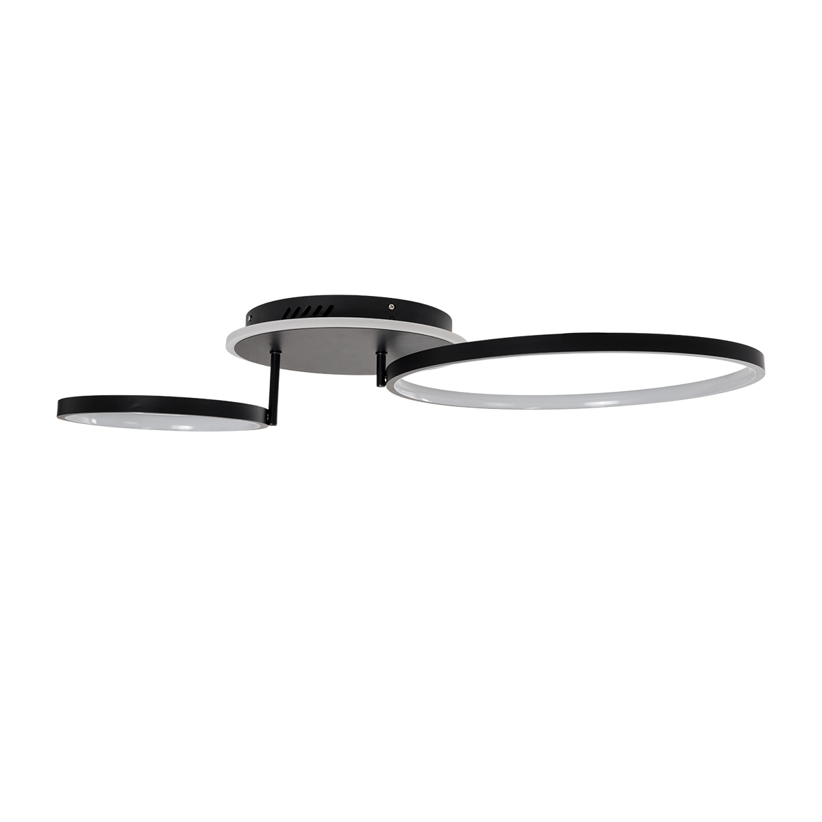 GloboStar® NEMESIS 61105 Φωτιστικό Οροφής Δαχτυλίδι-Κύκλος LED CCT 67W 7573lm 360° AC 220-240V - Εναλλαγή Φωτισμού μέσω Τηλεχειριστηρίου All In One Ψυχρό 6000k+Φυσικό 4500k+Θερμό 2700k Dimmable Φ25+45cm+BackLight - Μαύρο - 3 Years Warranty