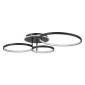 GloboStar® NEMESIS 61108 Φωτιστικό Οροφής Δαχτυλίδι-Κύκλος LED CCT 98W 11858lm 360° AC 220-240V - Εναλλαγή Φωτισμού μέσω Τηλεχειριστηρίου All In One Ψυχρό 6000k+Φυσικό 4500k+Θερμό 2700k Dimmable Φ25+35+45cm+BackLight - Μαύρο - 3 Years Warranty