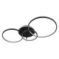 GloboStar® NEMESIS 61108 Φωτιστικό Οροφής Δαχτυλίδι-Κύκλος LED CCT 98W 11858lm 360° AC 220-240V - Εναλλαγή Φωτισμού μέσω Τηλεχειριστηρίου All In One Ψυχρό 6000k+Φυσικό 4500k+Θερμό 2700k Dimmable Φ25+35+45cm+BackLight - Μαύρο - 3 Years Warranty