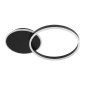 GloboStar® VENOM 61117 Φωτιστικό Οροφής Δαχτυλίδι-Κύκλος LED CCT 45W 5445lm 360° AC 220-240V - Εναλλαγή Φωτισμού μέσω Τηλεχειριστηρίου All In One Ψυχρό 6000k+Φυσικό 4500k+Θερμό 2700k Dimmable Φ40cm+BackLight - Μαύρο - 3 Years Warranty