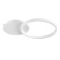 GloboStar® VENOM 61118 Φωτιστικό Οροφής Δαχτυλίδι-Κύκλος LED CCT 45W 5445lm 360° AC 220-240V - Εναλλαγή Φωτισμού μέσω Τηλεχειριστηρίου All In One Ψυχρό 6000k+Φυσικό 4500k+Θερμό 2700k Dimmable Φ40cm+BackLight - Λευκό - 3 Years Warranty
