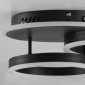 GloboStar® VENOM 61120 Φωτιστικό Οροφής Δαχτυλίδι-Κύκλος LED CCT 67W 8107lm 360° AC 220-240V - Εναλλαγή Φωτισμού μέσω Τηλεχειριστηρίου All In One Ψυχρό 6000k+Φυσικό 4500k+Θερμό 2700k Dimmable Φ25+40cm+BackLight - Μαύρο - 3 Years Warranty