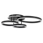 GloboStar® VENOM 61123 Φωτιστικό Οροφής Δαχτυλίδι-Κύκλος LED CCT 100W 12100lm 360° AC 220-240V - Εναλλαγή Φωτισμού μέσω Τηλεχειριστηρίου All In One Ψυχρό 6000k+Φυσικό 4500k+Θερμό 2700k Dimmable Φ25+30+40cm+BackLight - Μαύρο - 3 Years Warranty