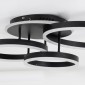 GloboStar® VENOM 61123 Φωτιστικό Οροφής Δαχτυλίδι-Κύκλος LED CCT 100W 12100lm 360° AC 220-240V - Εναλλαγή Φωτισμού μέσω Τηλεχειριστηρίου All In One Ψυχρό 6000k+Φυσικό 4500k+Θερμό 2700k Dimmable Φ25+30+40cm+BackLight - Μαύρο - 3 Years Warranty