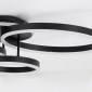 GloboStar® VENOM 61123 Φωτιστικό Οροφής Δαχτυλίδι-Κύκλος LED CCT 100W 12100lm 360° AC 220-240V - Εναλλαγή Φωτισμού μέσω Τηλεχειριστηρίου All In One Ψυχρό 6000k+Φυσικό 4500k+Θερμό 2700k Dimmable Φ25+30+40cm+BackLight - Μαύρο - 3 Years Warranty