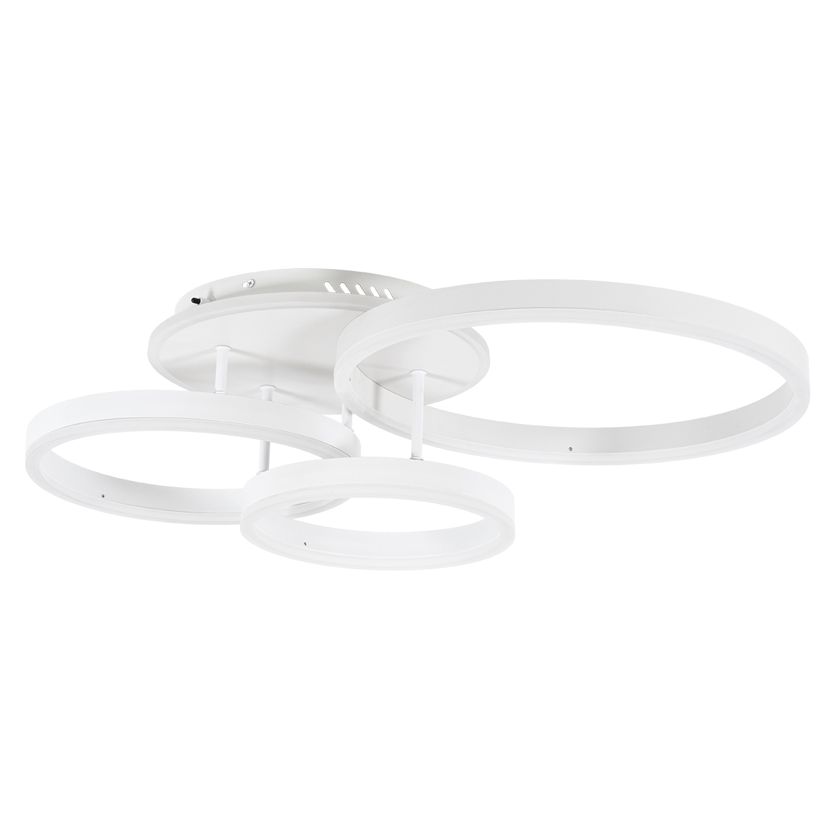 GloboStar® VENOM 61124 Φωτιστικό Οροφής Δαχτυλίδι-Κύκλος LED CCT 100W 12100lm 360° AC 220-240V - Εναλλαγή Φωτισμού μέσω Τηλεχειριστηρίου All In One Ψυχρό 6000k+Φυσικό 4500k+Θερμό 2700k Dimmable Φ25+30+40cm+BackLight - Λευκό - 3 Years Warranty