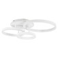 GloboStar® VENOM 61124 Φωτιστικό Οροφής Δαχτυλίδι-Κύκλος LED CCT 100W 12100lm 360° AC 220-240V - Εναλλαγή Φωτισμού μέσω Τηλεχειριστηρίου All In One Ψυχρό 6000k+Φυσικό 4500k+Θερμό 2700k Dimmable Φ25+30+40cm+BackLight - Λευκό - 3 Years Warranty