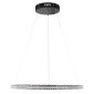 GloboStar® DIAMOND 61130 Κρεμαστό Φωτιστικό Δαχτυλίδι-Κύκλος LED CCT 45W 5230lm 360° AC 220-240V - Εναλλαγή Φωτισμού μέσω Τηλεχειριστηρίου All In One Ψυχρό 6000k+Φυσικό 4500k+Θερμό 2700k Dimmable Φ60cm - Μαύρο - 3 Years Warranty