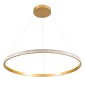 GloboStar® DIAMOND 61133 Κρεμαστό Φωτιστικό Δαχτυλίδι-Κύκλος LED CCT 67W 7689lm 360° AC 220-240V - Εναλλαγή Φωτισμού μέσω Τηλεχειριστηρίου All In One Ψυχρό 6000k+Φυσικό 4500k+Θερμό 2700k Dimmable Φ80cm - Χρυσό Βούρτσας - 3 Years Warranty