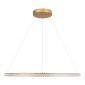 GloboStar® DIAMOND 61133 Κρεμαστό Φωτιστικό Δαχτυλίδι-Κύκλος LED CCT 67W 7689lm 360° AC 220-240V - Εναλλαγή Φωτισμού μέσω Τηλεχειριστηρίου All In One Ψυχρό 6000k+Φυσικό 4500k+Θερμό 2700k Dimmable Φ80cm - Χρυσό Βούρτσας - 3 Years Warranty