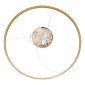GloboStar® DIAMOND 61133 Κρεμαστό Φωτιστικό Δαχτυλίδι-Κύκλος LED CCT 67W 7689lm 360° AC 220-240V - Εναλλαγή Φωτισμού μέσω Τηλεχειριστηρίου All In One Ψυχρό 6000k+Φυσικό 4500k+Θερμό 2700k Dimmable Φ80cm - Χρυσό Βούρτσας - 3 Years Warranty