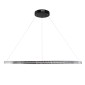 GloboStar® DIAMOND 61134 Κρεμαστό Φωτιστικό Δαχτυλίδι-Κύκλος LED CCT 75W 8743lm 360° AC 220-240V - Εναλλαγή Φωτισμού μέσω Τηλεχειριστηρίου All In One Ψυχρό 6000k+Φυσικό 4500k+Θερμό 2700k Dimmable Φ100cm - Μαύρο - 3 Years Warranty