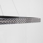 GloboStar® DIAMOND 61134 Κρεμαστό Φωτιστικό Δαχτυλίδι-Κύκλος LED CCT 75W 8743lm 360° AC 220-240V - Εναλλαγή Φωτισμού μέσω Τηλεχειριστηρίου All In One Ψυχρό 6000k+Φυσικό 4500k+Θερμό 2700k Dimmable Φ100cm - Μαύρο - 3 Years Warranty
