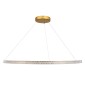 GloboStar® DIAMOND 61135 Κρεμαστό Φωτιστικό Δαχτυλίδι-Κύκλος LED CCT 75W 8743lm 360° AC 220-240V - Εναλλαγή Φωτισμού μέσω Τηλεχειριστηρίου All In One Ψυχρό 6000k+Φυσικό 4500k+Θερμό 2700k Dimmable Φ100cm - Χρυσό Βούρτσας - 3 Years Warranty