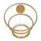 GloboStar® DIAMOND TRIO 61137 Κρεμαστό Φωτιστικό Δαχτυλίδι-Κύκλος LED CCT 100W 12123lm 360° AC 220-240V - Εναλλαγή Φωτισμού μέσω Τηλεχειριστηρίου All In One Ψυχρό 6000k+Φυσικό 4500k+Θερμό 2700k Dimmable Φ25+40+60cm - Χρυσό Βούρτσας - 3 Years Warranty