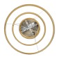 GloboStar® DIAMOND TRIO 61137-DECO Κρεμαστό Φωτιστικό Δαχτυλίδι-Κύκλος LED CCT 100W 12123lm 360° AC 220-240V - Εναλλαγή Φωτισμού μέσω Τηλεχειριστηρίου All In One Ψυχρό 6000k+Φυσικό 4500k+Θερμό 2700k Dimmable Φ25+40+60cm - Χρυσό Βούρτσας - 3 Years Warranty