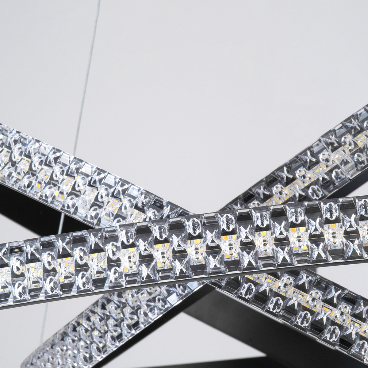 GloboStar® DIAMOND TRIO 61138-DECO Κρεμαστό Φωτιστικό Δαχτυλίδι-Κύκλος LED CCT 120W 14723lm 360° AC 220-240V - Εναλλαγή Φωτισμού μέσω Τηλεχειριστηρίου All In One Ψυχρό 6000k+Φυσικό 4500k+Θερμό 2700k Dimmable Φ40+60+80cm - Μαύρο - 3 Years Warranty