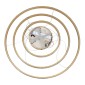 GloboStar® DIAMOND TRIO 61139 Κρεμαστό Φωτιστικό Δαχτυλίδι-Κύκλος LED CCT 120W 14723lm 360° AC 220-240V - Εναλλαγή Φωτισμού μέσω Τηλεχειριστηρίου All In One Ψυχρό 6000k+Φυσικό 4500k+Θερμό 2700k Dimmable Φ40+60+80cm - Χρυσό Βούρτσας - 3 Years Warranty