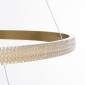 GloboStar® DIAMOND TRIO 61141-DECO Κρεμαστό Φωτιστικό Δαχτυλίδι-Κύκλος LED CCT 150W 18379lm 360° AC 220-240V - Εναλλαγή Φωτισμού μέσω Τηλεχειριστηρίου All In One Ψυχρό 6000k+Φυσικό 4500k+Θερμό 2700k Dimmable Φ60+80+100cm - Χρυσό Βούρτσας - 3 Years Warrant