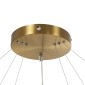 GloboStar® DIAMOND TRIO 61141-DECO Κρεμαστό Φωτιστικό Δαχτυλίδι-Κύκλος LED CCT 150W 18379lm 360° AC 220-240V - Εναλλαγή Φωτισμού μέσω Τηλεχειριστηρίου All In One Ψυχρό 6000k+Φυσικό 4500k+Θερμό 2700k Dimmable Φ60+80+100cm - Χρυσό Βούρτσας - 3 Years Warrant
