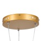 GloboStar® DIAMOND TRIO 61143 Κρεμαστό Φωτιστικό Δαχτυλίδι-Κύκλος LED CCT 100W 12123lm 360° AC 220-240V - Εναλλαγή Φωτισμού μέσω Τηλεχειριστηρίου All In One Ψυχρό 6000k+Φυσικό 4500k+Θερμό 2700k Dimmable Φ25+40+60cm - Χρυσό Βούρτσας - 3 Years Warranty