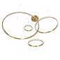 GloboStar® DIAMOND TETRA 61149 Κρεμαστό Φωτιστικό Δαχτυλίδι-Κύκλος LED CCT 150W 18379lm 360° AC 220-240V - Εναλλαγή Φωτισμού μέσω Τηλεχειριστηρίου All In One Ψυχρό 6000k+Φυσικό 4500k+Θερμό 2700k Dimmable Φ25+40+60+80cm - Χρυσό Βούρτσας - 3 Years Warranty