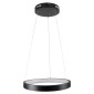 GloboStar® NEMESIS 61155 Κρεμαστό Φωτιστικό Δαχτυλίδι-Κύκλος LED CCT 30W 3513lm 360° AC 220-240V - Εναλλαγή Φωτισμού μέσω Τηλεχειριστηρίου All In One Ψυχρό 6000k+Φυσικό 4500k+Θερμό 2700k Dimmable Φ40cm - Μαύρο - 3 Years Warranty