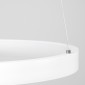 GloboStar® NEMESIS 61156 Κρεμαστό Φωτιστικό Δαχτυλίδι-Κύκλος LED CCT 30W 3513lm 360° AC 220-240V - Εναλλαγή Φωτισμού μέσω Τηλεχειριστηρίου All In One Ψυχρό 6000k+Φυσικό 4500k+Θερμό 2700k Dimmable Φ40cm - Λευκό - 3 Years Warranty
