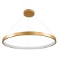 GloboStar® NEMESIS 61163 Κρεμαστό Φωτιστικό Δαχτυλίδι-Κύκλος LED CCT 67W 7689lm 360° AC 220-240V - Εναλλαγή Φωτισμού μέσω Τηλεχειριστηρίου All In One Ψυχρό 6000k+Φυσικό 4500k+Θερμό 2700k Dimmable Φ80cm - Χρυσό Βούρτσας - 3 Years Warranty