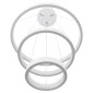 GloboStar® NEMESIS TRIO 61168 Κρεμαστό Φωτιστικό Δαχτυλίδι-Κύκλος LED CCT 100W 12123lm 360° AC 220-240V - Εναλλαγή Φωτισμού μέσω Τηλεχειριστηρίου All In One Ψυχρό 6000k+Φυσικό 4500k+Θερμό 2700k Dimmable Φ25+40+60cm - Λευκό - 3 Years Warranty