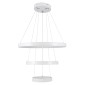 GloboStar® NEMESIS TRIO 61168-DECO Κρεμαστό Φωτιστικό Δαχτυλίδι-Κύκλος LED CCT 100W 12123lm 360° AC 220-240V - Εναλλαγή Φωτισμού μέσω Τηλεχειριστηρίου All In One Ψυχρό 6000k+Φυσικό 4500k+Θερμό 2700k Dimmable Φ25+40+60cm - Λευκό - 3 Years Warranty