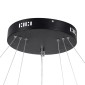 GloboStar® NEMESIS TRIO 61170-DECO Κρεμαστό Φωτιστικό Δαχτυλίδι-Κύκλος LED CCT 120W 14723lm 360° AC 220-240V - Εναλλαγή Φωτισμού μέσω Τηλεχειριστηρίου All In One Ψυχρό 6000k+Φυσικό 4500k+Θερμό 2700k Dimmable Φ40+60+80cm - Μαύρο - 3 Years Warranty