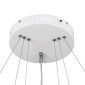 GloboStar® NEMESIS TRIO 61171-DECO Κρεμαστό Φωτιστικό Δαχτυλίδι-Κύκλος LED CCT 120W 14723lm 360° AC 220-240V - Εναλλαγή Φωτισμού μέσω Τηλεχειριστηρίου All In One Ψυχρό 6000k+Φυσικό 4500k+Θερμό 2700k Dimmable Φ40+60+80cm - Λευκό - 3 Years Warranty