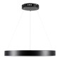 GloboStar® VENOM 61176 Κρεμαστό Φωτιστικό Δαχτυλίδι-Κύκλος LED CCT 45W 5269lm 120° AC 220-240V - Εναλλαγή Φωτισμού μέσω Τηλεχειριστηρίου All In One Ψυχρό 6000K+Φυσικό 4500K+Θερμό 2700K Dimmable Φ60cm - Μαύρο - 3 Years Warranty