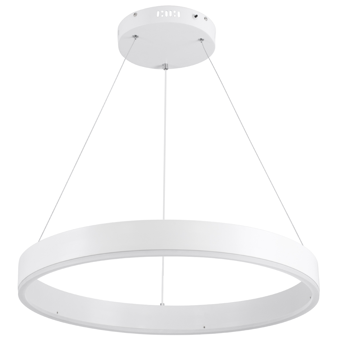 GloboStar® VENOM 61177 Κρεμαστό Φωτιστικό Δαχτυλίδι-Κύκλος LED CCT 45W 5269lm 120° AC 220-240V - Εναλλαγή Φωτισμού μέσω Τηλεχειριστηρίου All In One Ψυχρό 6000K+Φυσικό 4500K+Θερμό 2700K Dimmable Φ60cm - Λευκό - 3 Years Warranty