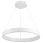 GloboStar® VENOM 61177 Κρεμαστό Φωτιστικό Δαχτυλίδι-Κύκλος LED CCT 45W 5269lm 120° AC 220-240V - Εναλλαγή Φωτισμού μέσω Τηλεχειριστηρίου All In One Ψυχρό 6000K+Φυσικό 4500K+Θερμό 2700K Dimmable Φ60cm - Λευκό - 3 Years Warranty