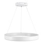 GloboStar® VENOM 61177 Κρεμαστό Φωτιστικό Δαχτυλίδι-Κύκλος LED CCT 45W 5269lm 120° AC 220-240V - Εναλλαγή Φωτισμού μέσω Τηλεχειριστηρίου All In One Ψυχρό 6000K+Φυσικό 4500K+Θερμό 2700K Dimmable Φ60cm - Λευκό - 3 Years Warranty