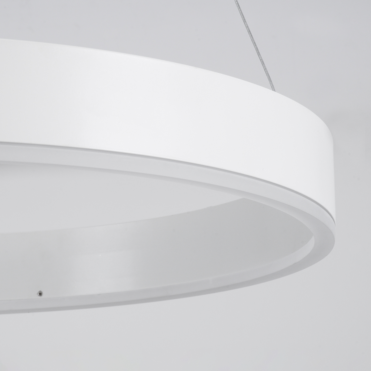 GloboStar® VENOM 61177 Κρεμαστό Φωτιστικό Δαχτυλίδι-Κύκλος LED CCT 45W 5269lm 120° AC 220-240V - Εναλλαγή Φωτισμού μέσω Τηλεχειριστηρίου All In One Ψυχρό 6000K+Φυσικό 4500K+Θερμό 2700K Dimmable Φ60cm - Λευκό - 3 Years Warranty